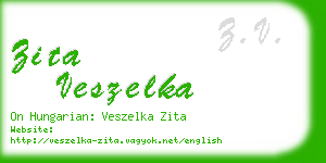 zita veszelka business card